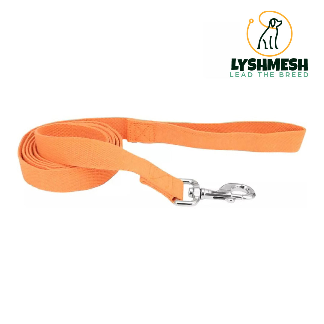 Lyshmesh - Dog Lead Pumpkin Orange - 6 feet x 5/8"W