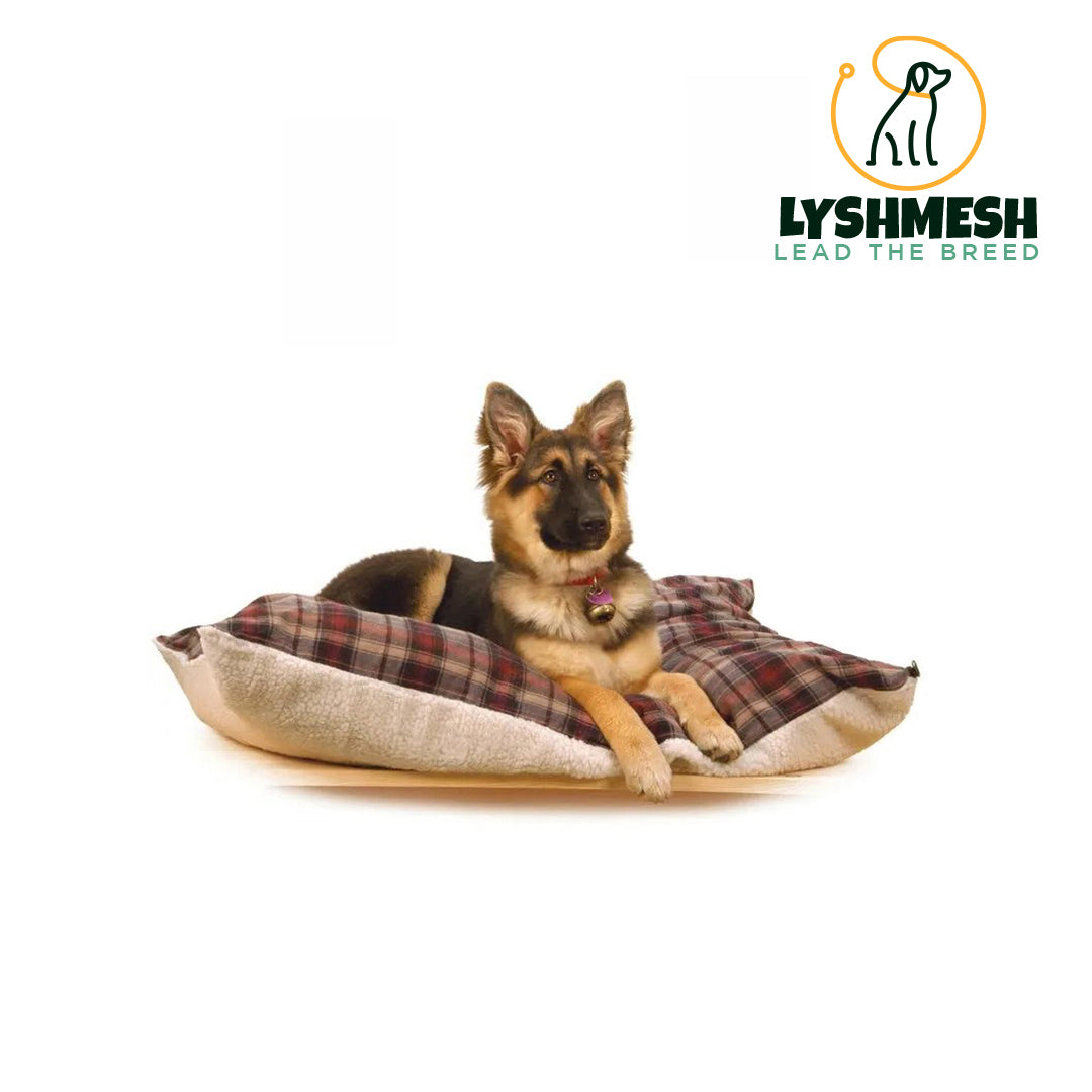 Lyshmesh - Flannel Sherpa Bed, Burgundy