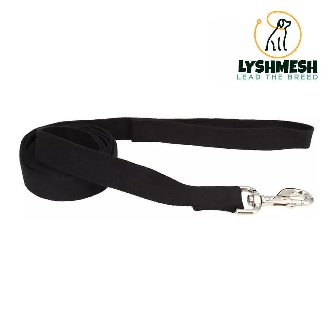 Lyshmesh - Dog Lead Onyx Black - 6 feet x 5/8"W