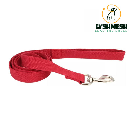 Lyshmesh - Dog Lead Cranberry Red - 6 feet x 5/8"W